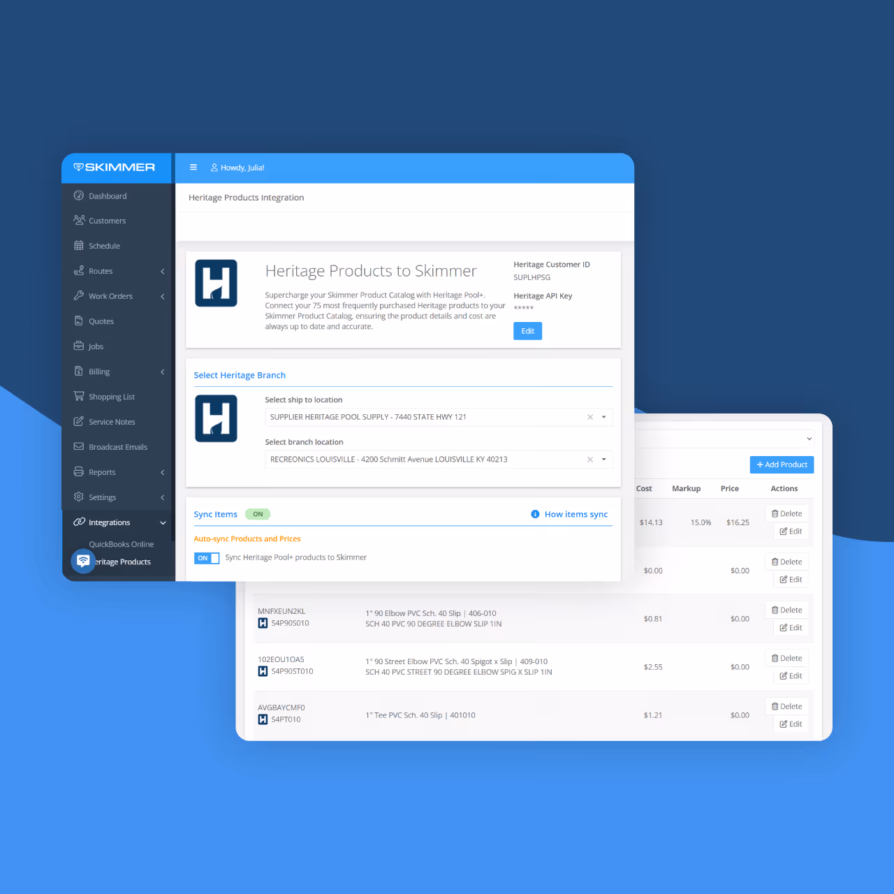 Mobile app for pool service business