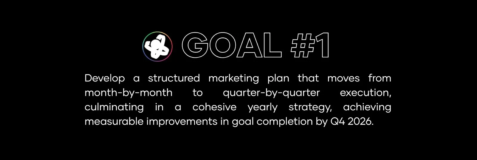 Infographic showing 2026 marketing goals for an aesthetic medicine practice