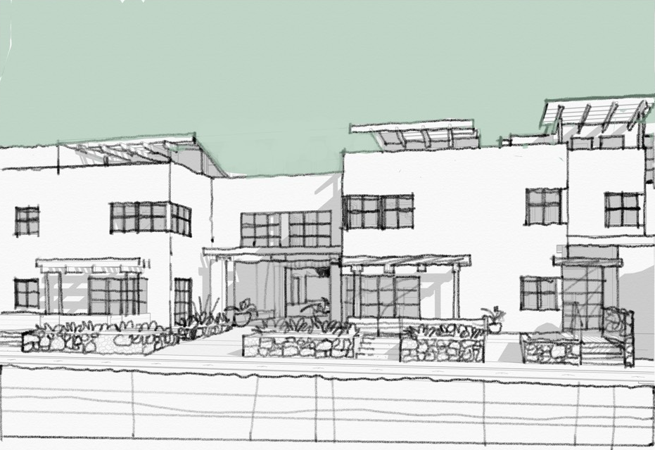 Madison Courtyard Drawing