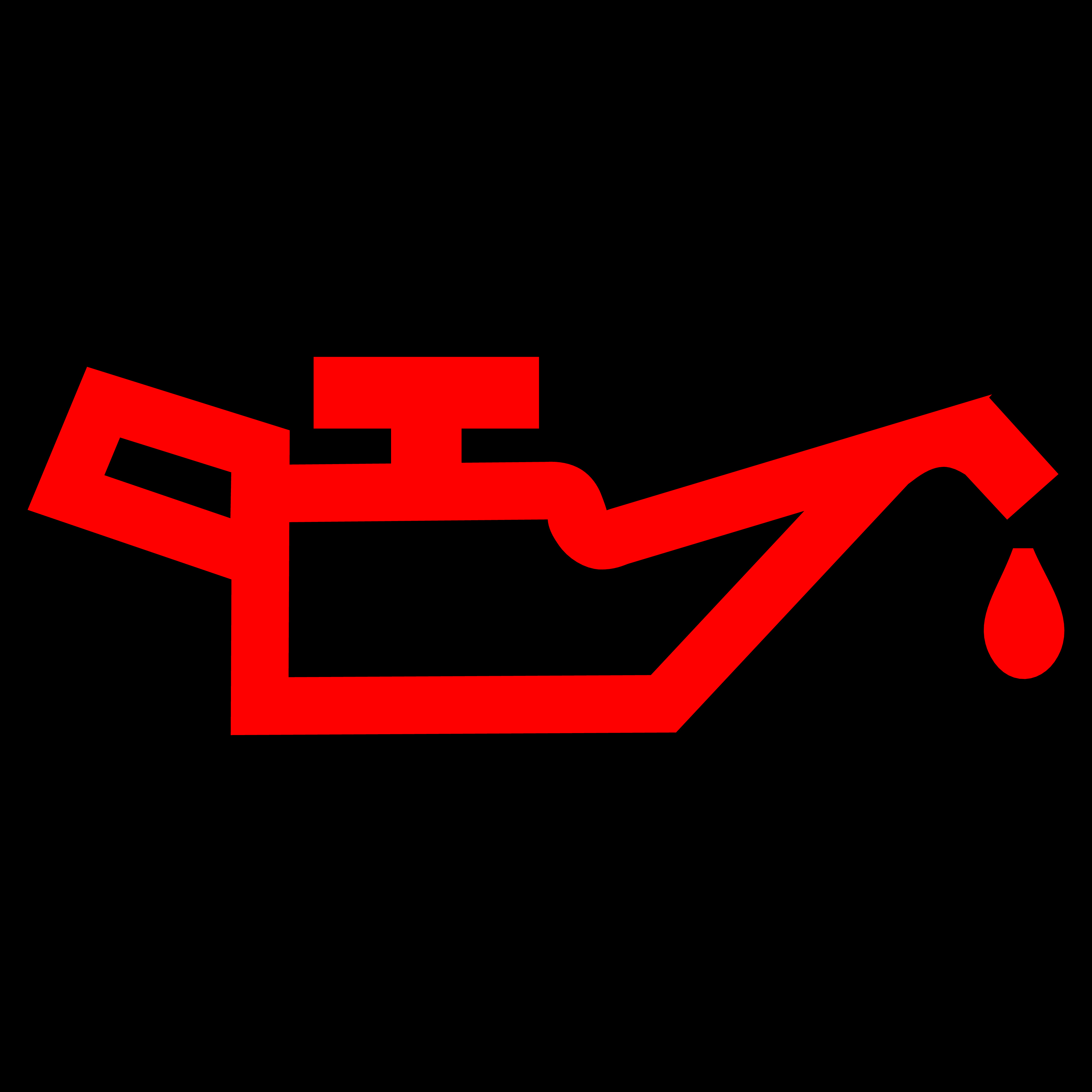 Vector image of oil pressure warning light