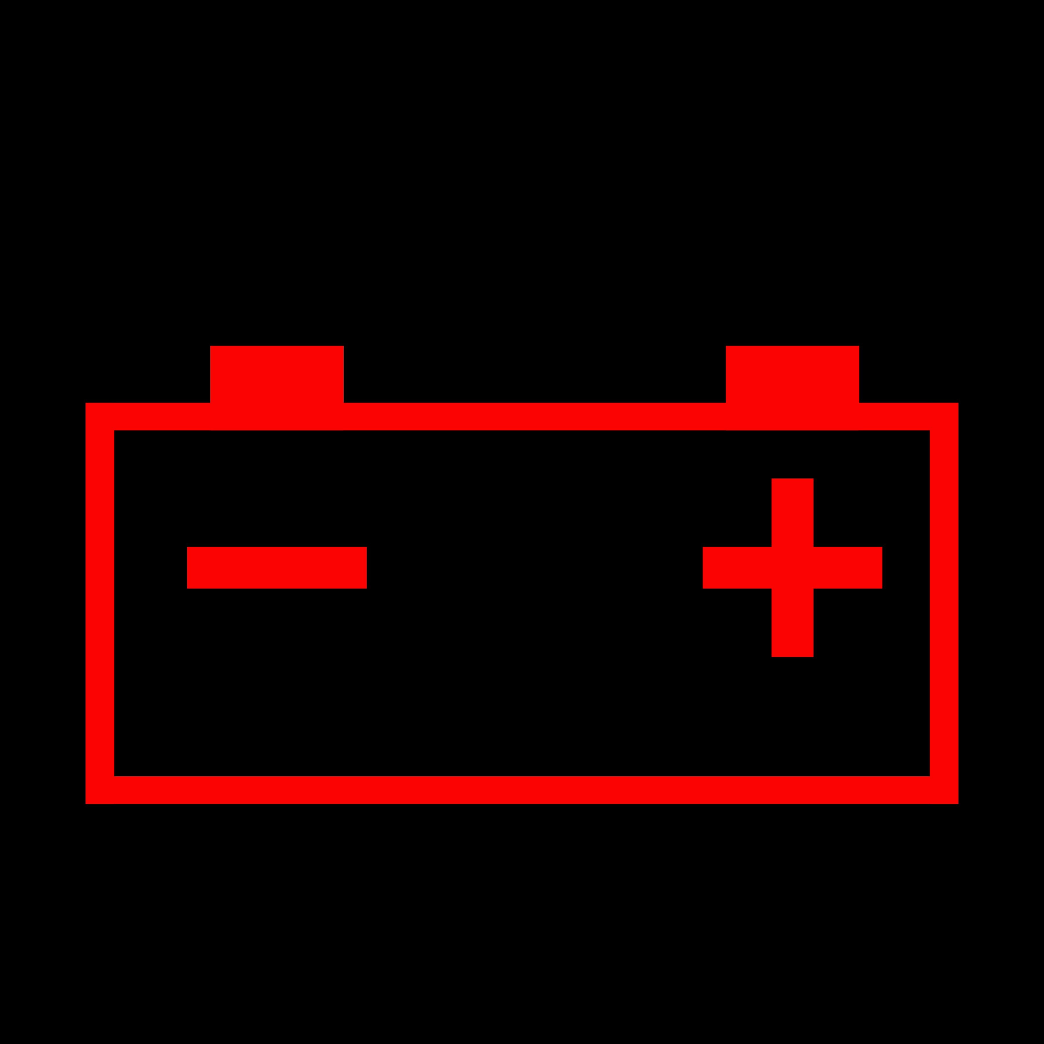 Vector image of battery warning light