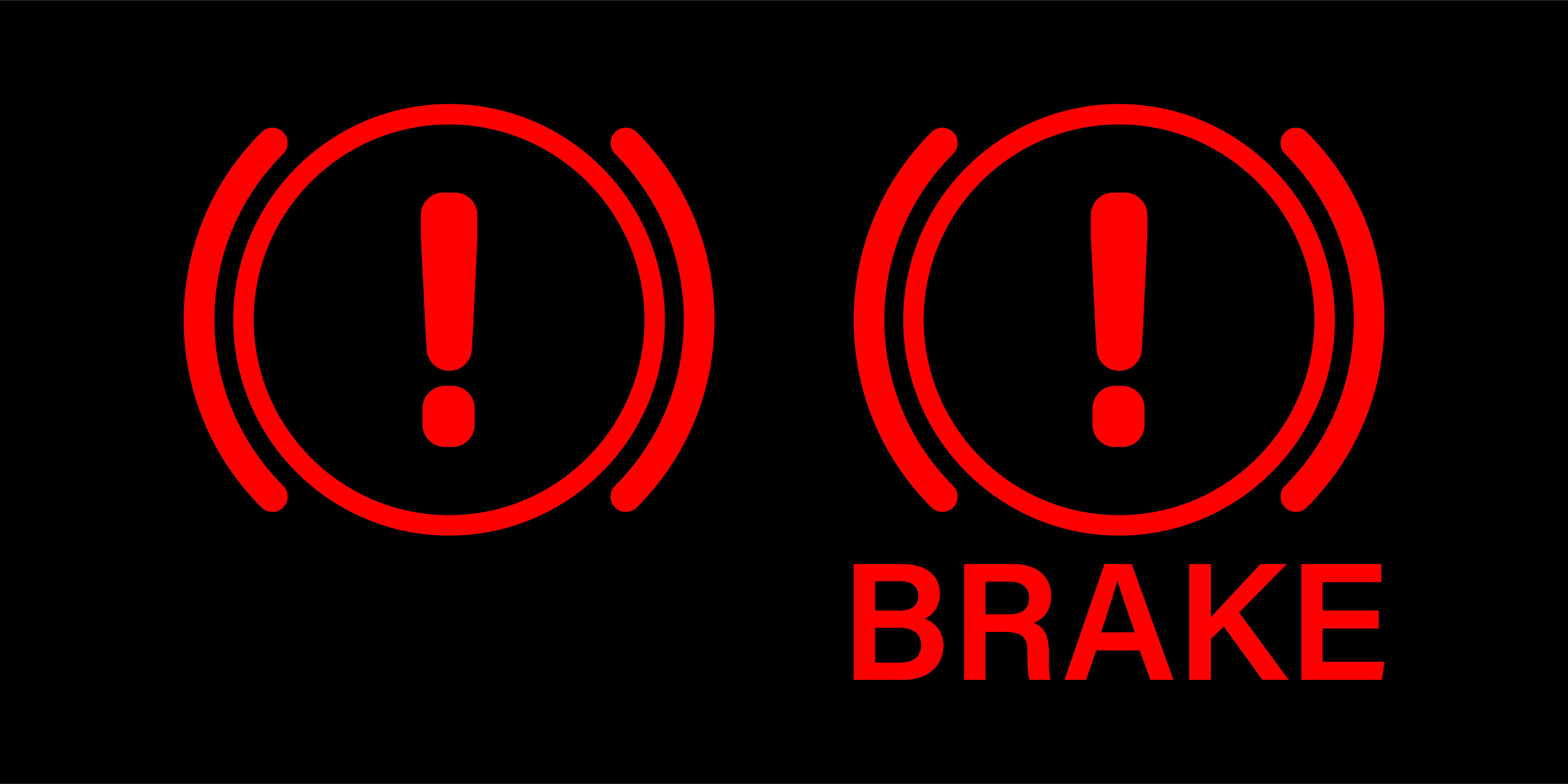 Vector image of brake system warning light