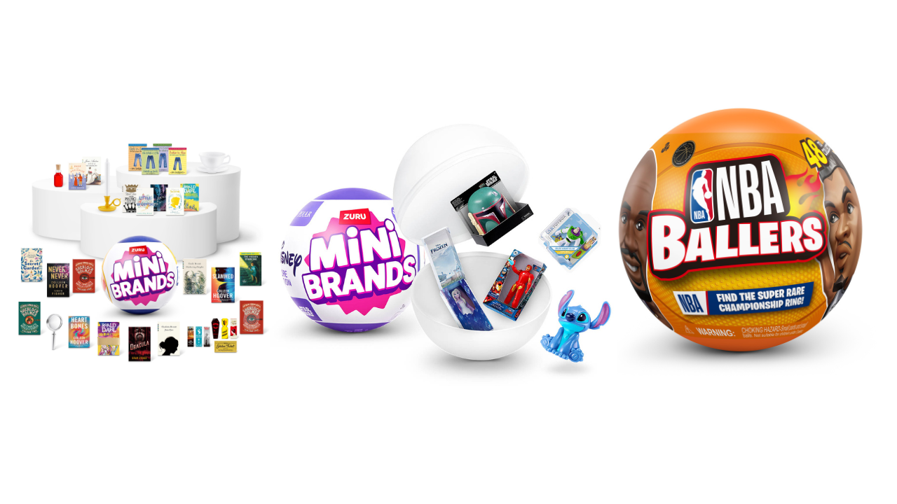 Zuru mini brands disney, books, and NBA ballers