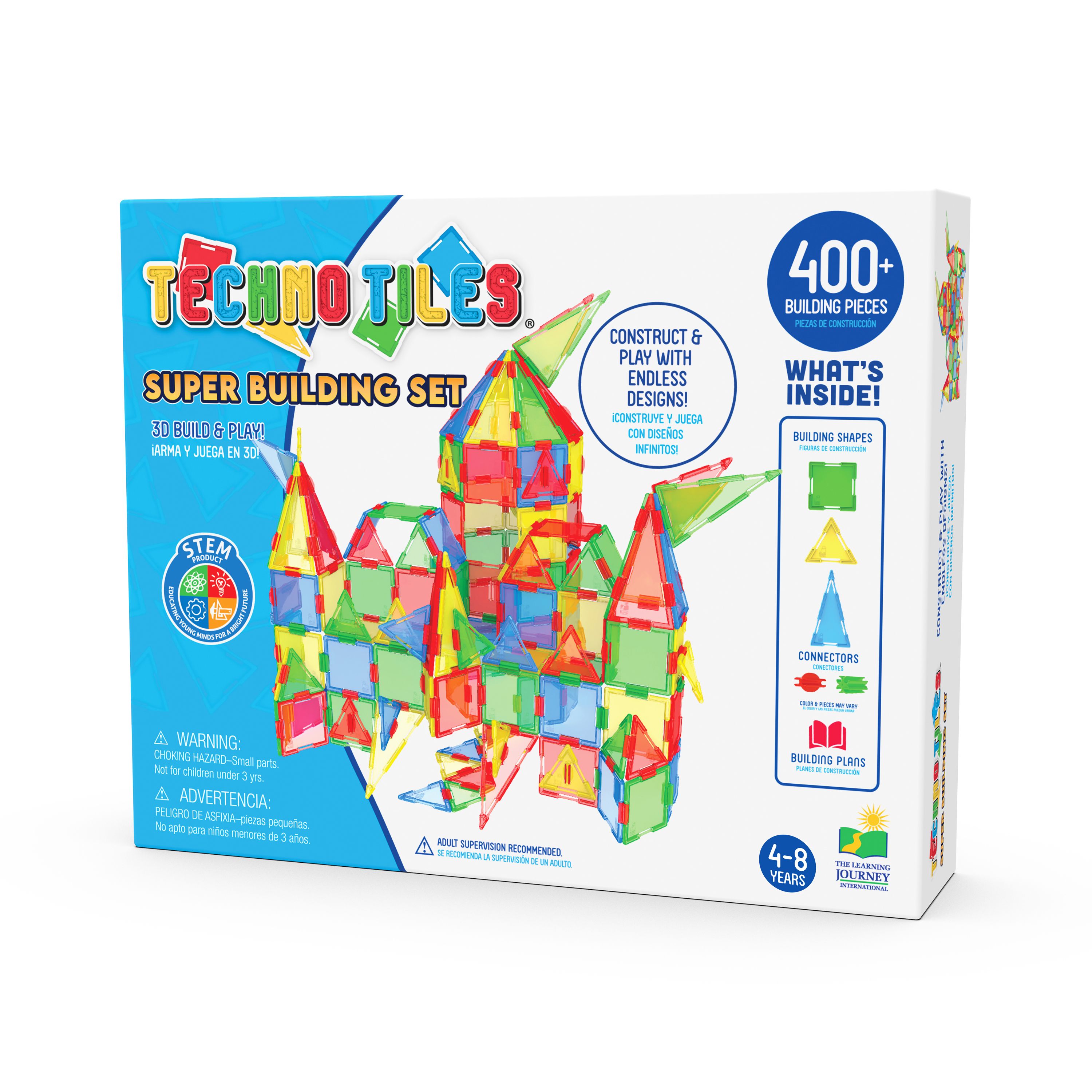 The Learning Journey Techno Tiles - Super Building Set - 400+ Pc