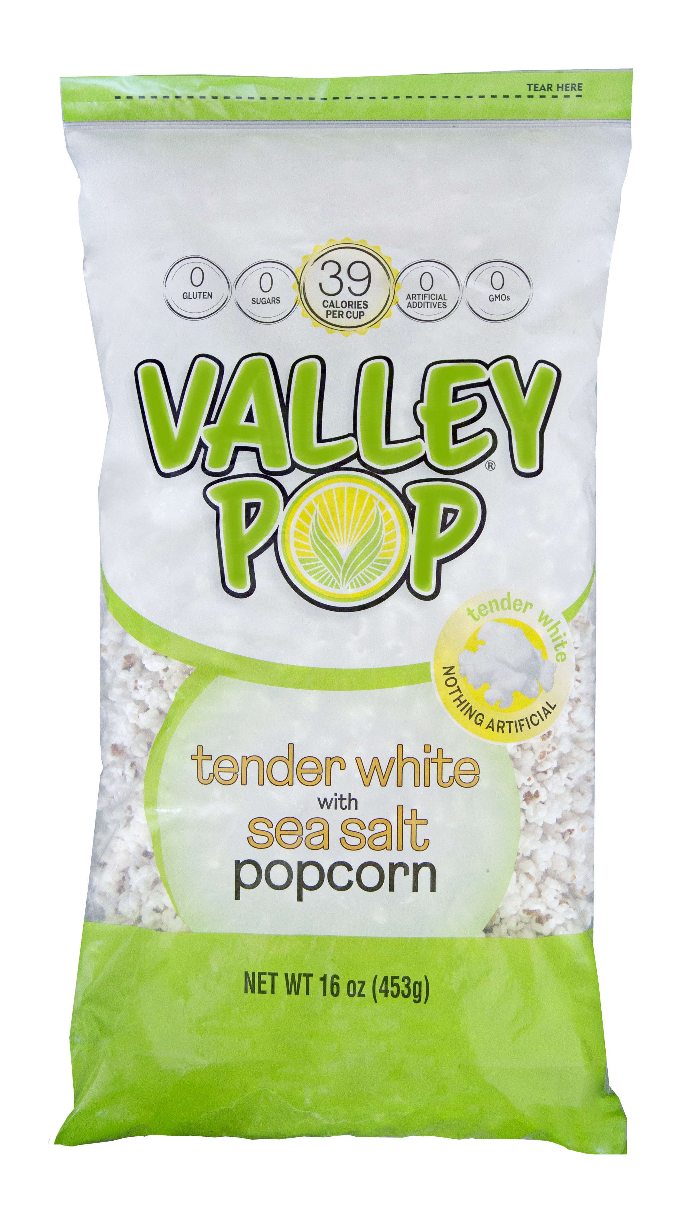 Valley Pop white popcorn bag