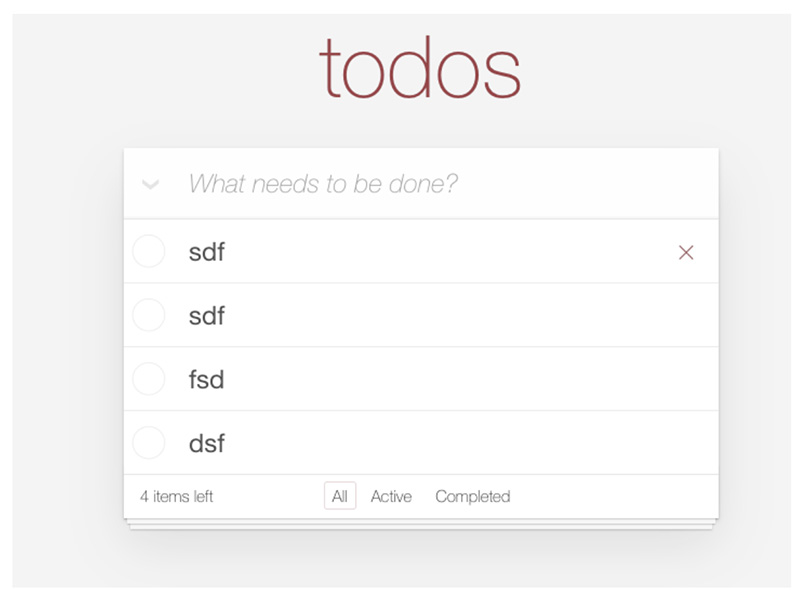 Item deletion in the Todo app in GTM