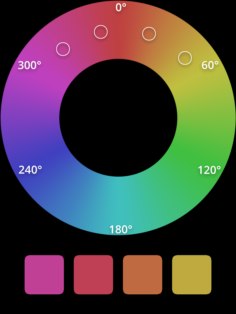 HSL analogous color scheme