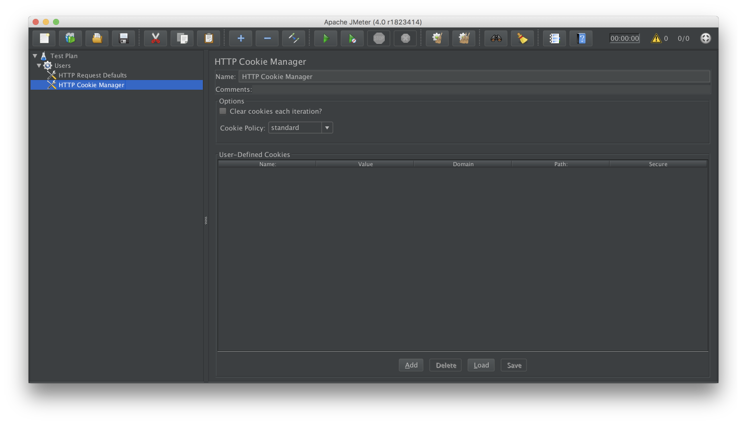 Adding HTTP Cookie Manager in JMeter