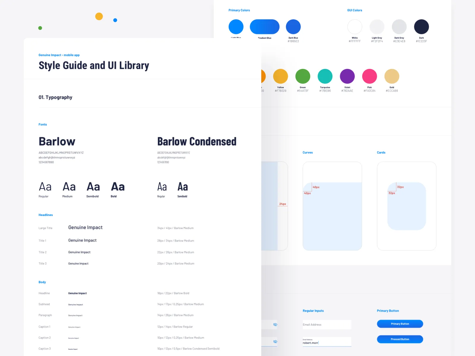 Genuine Impact fintech design style guide
