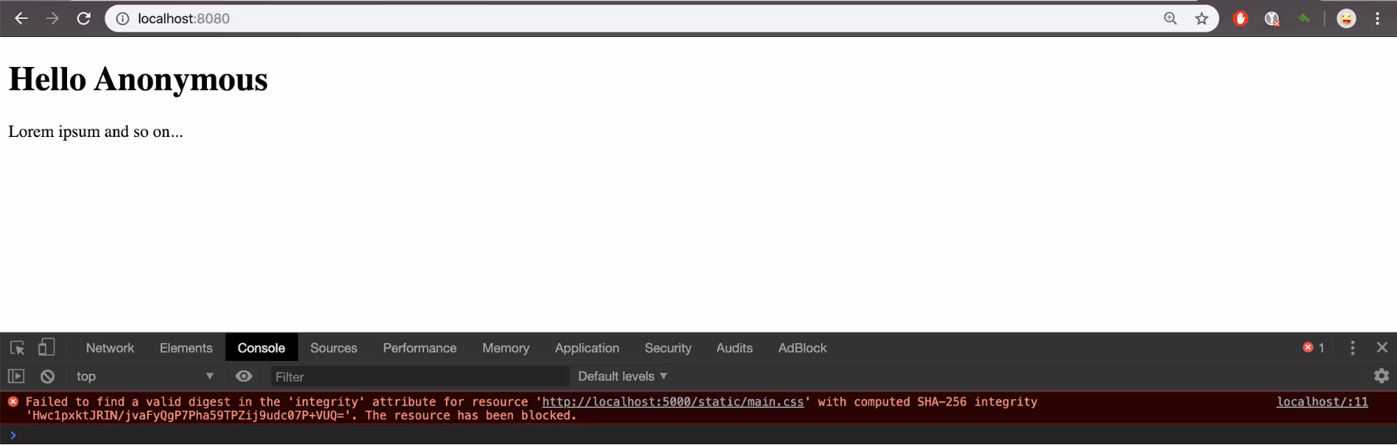 Subresource Integrity view 3