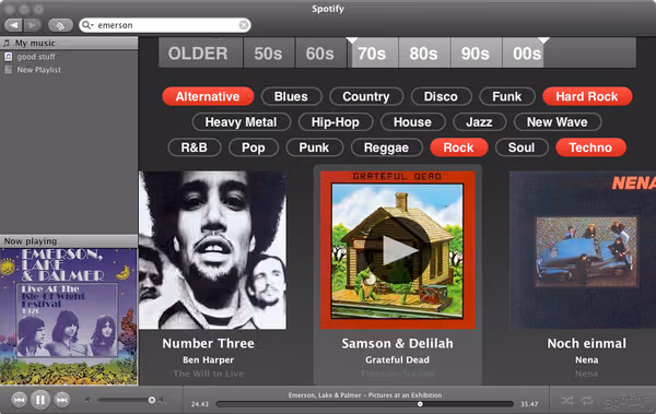 Spotify beta version 2007