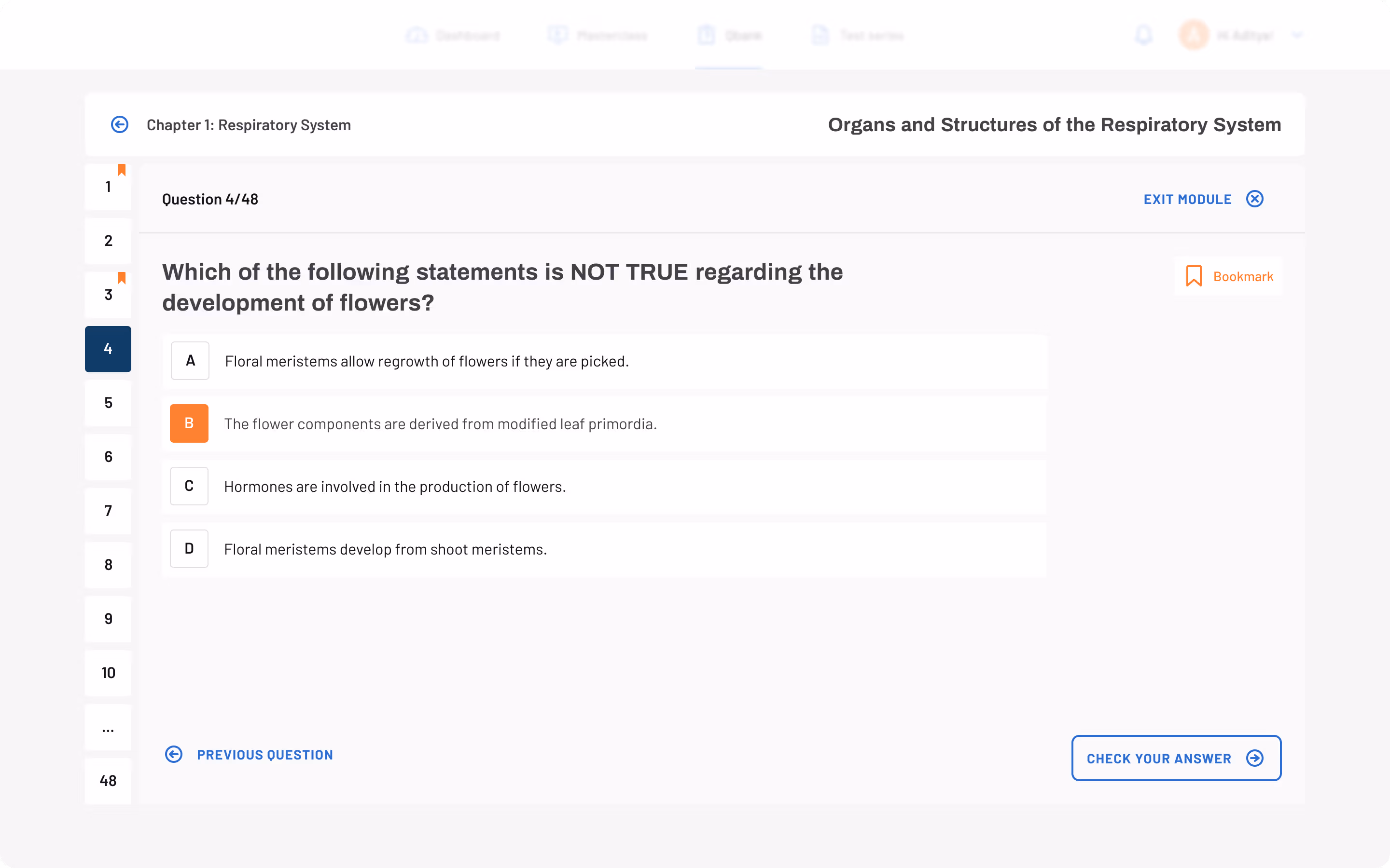 Solo founder edtech application: exam questions