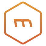 Orange hexagon icon with a simplified table or furniture symbol inside