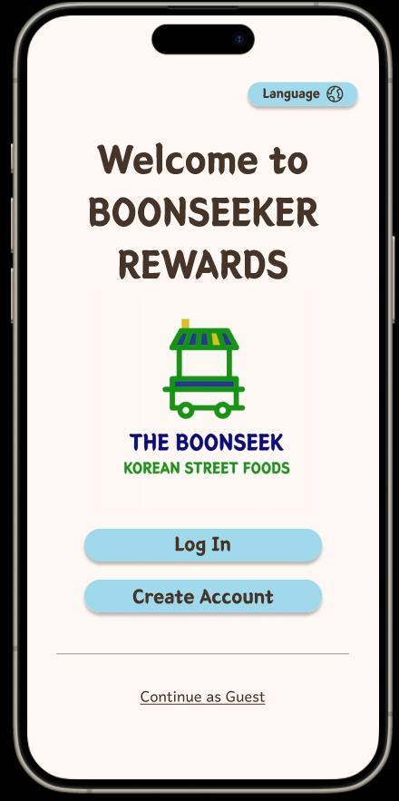 Mobile app welcome screen mockup