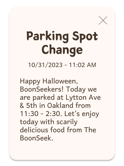 Update notification card mockup