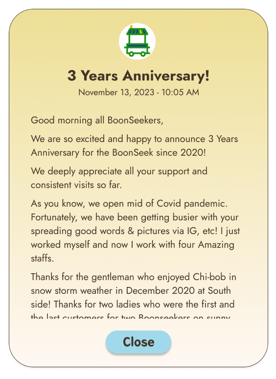 Update notification mockup