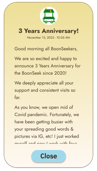 Update notificiation mockup