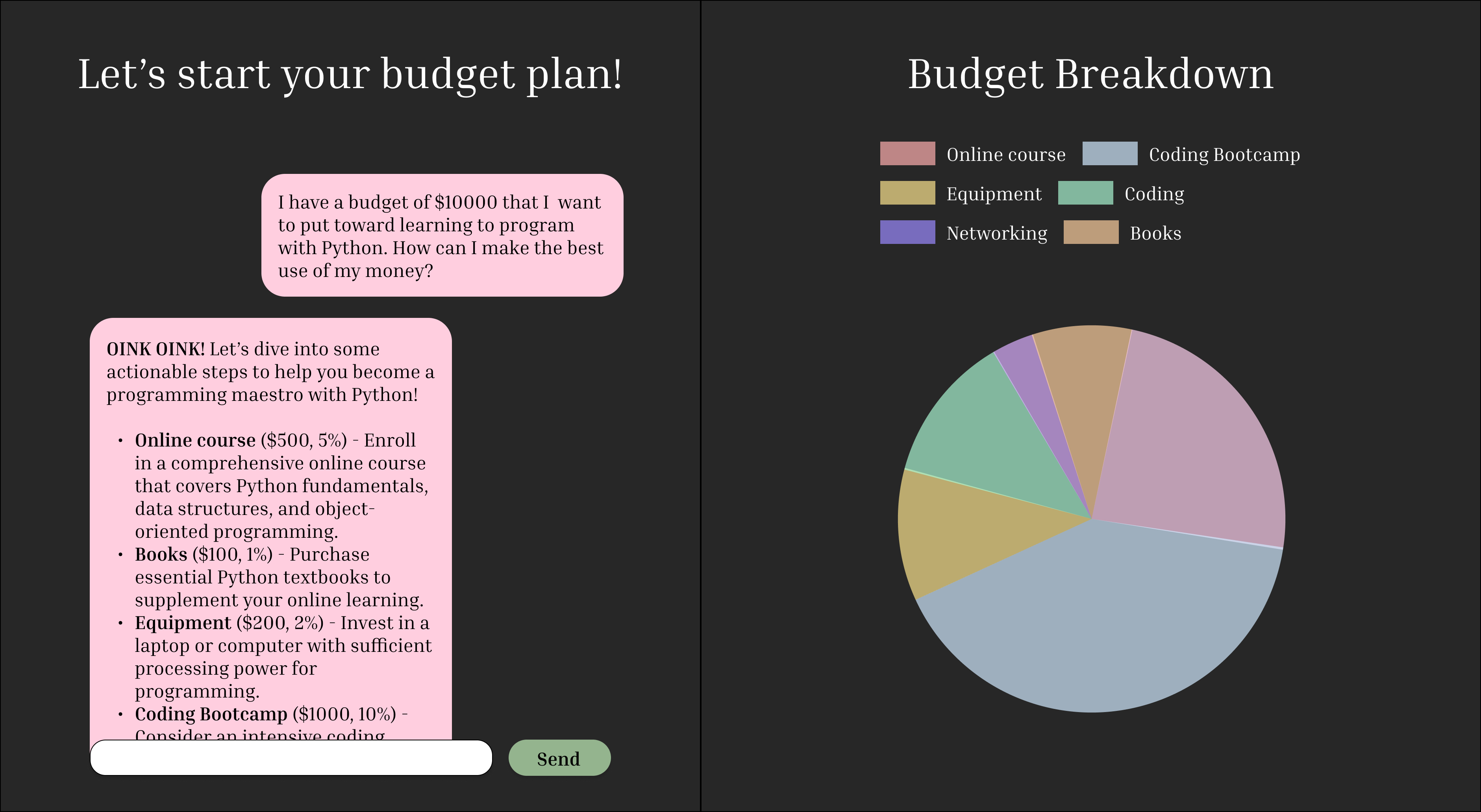High-fidelity mockup of the PorkFolio desktop app interface.