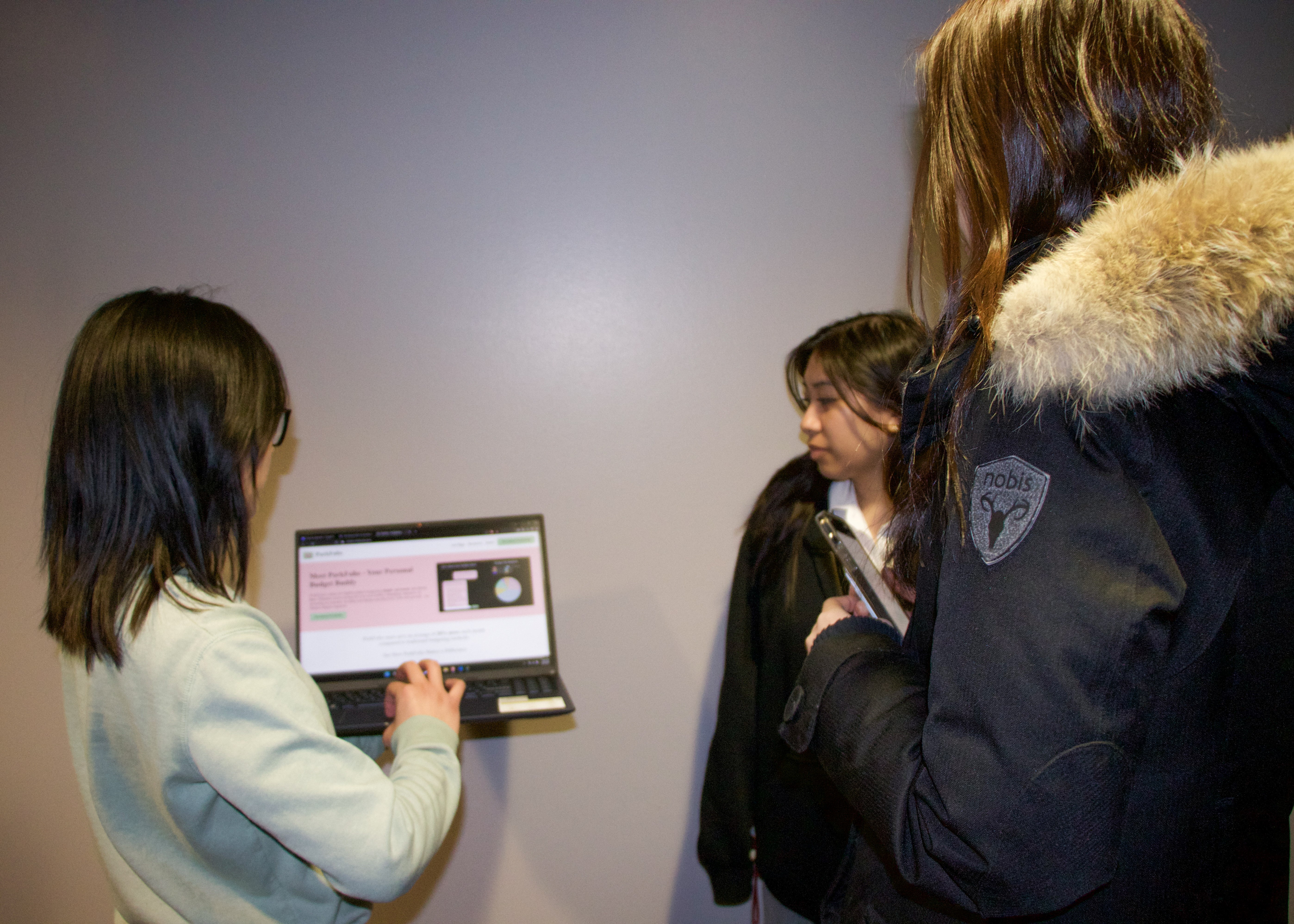 PorkFolio team presenting the website and app.