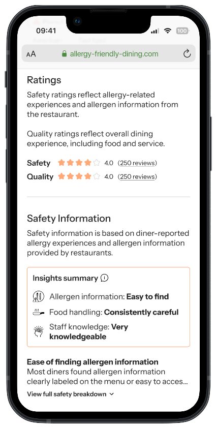 MVP2 business page screen after usability testing feedback iteration