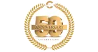 Credit.org's 50th anniversary badge that represents the number of years the company has been operating and serving clients with financial counseling services as a nonprofit credit counseling agency.