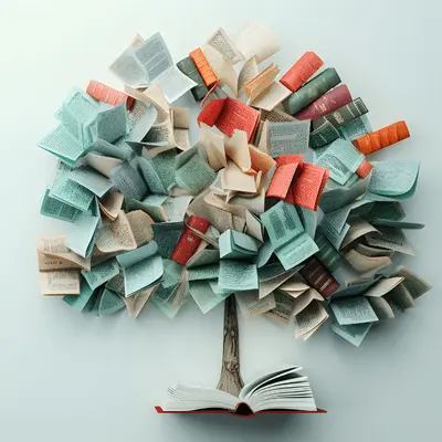 Magnifying glass placed over colorful financial reports, symbolizing analysis, review, and attention to detail.