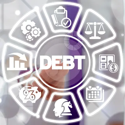 Magnifying glass placed over colorful financial reports, symbolizing analysis, review, and attention to detail.