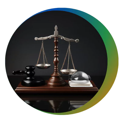 Magnifying glass placed over colorful financial reports, symbolizing analysis, review, and attention to detail.