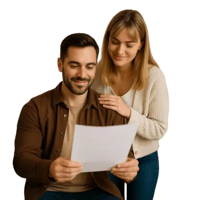Magnifying glass placed over colorful financial reports, symbolizing analysis, review, and attention to detail.
