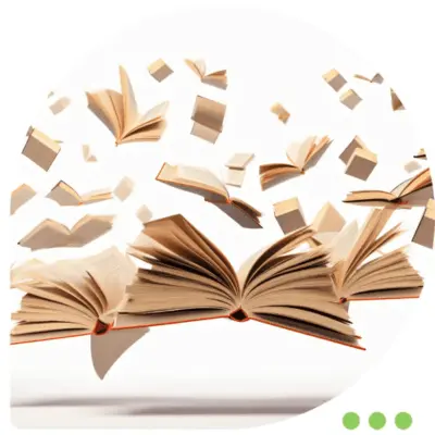 Magnifying glass placed over colorful financial reports, symbolizing analysis, review, and attention to detail.