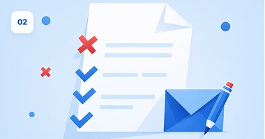 Illustration of a credit improvement plan with a checklist and financial documents.