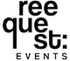Logo with stylized lowercase letters spelling 'request' in vertical arrangement.