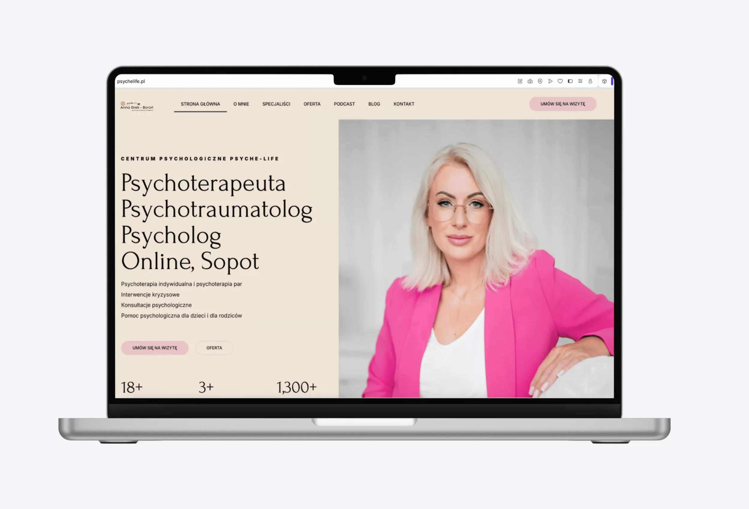 Strona internetowa terapeuty Psyche-Life
