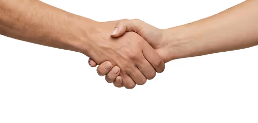 Deux personnes se serrant la main symbolisant accord ou partenariat.