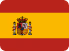 Drapeau de l'Espagne avec trois bandes horizontales rouge, jaune et rouge, et l'écusson national sur la bande jaune à gauche.