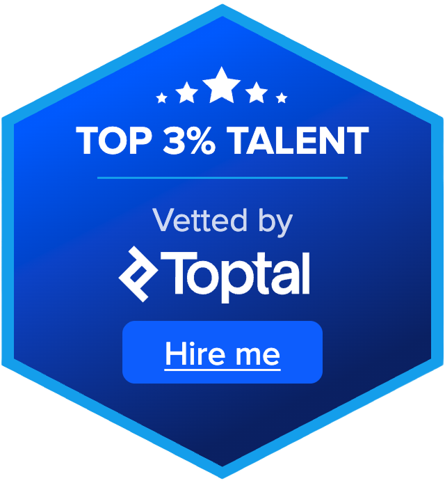 Gabriel Romero Ricardo – Toptal Certified Top 3% Talent badge