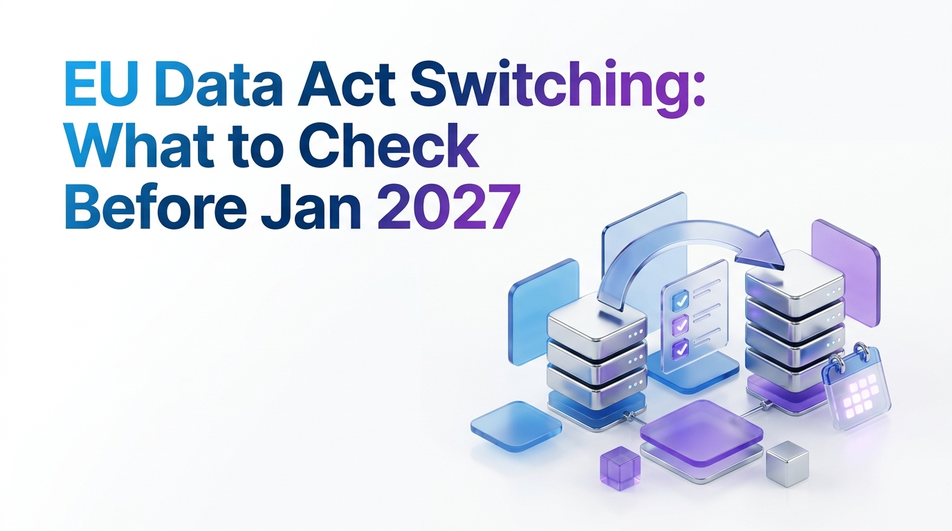 EU Data Act Switching: What to Check Before Jan 2027