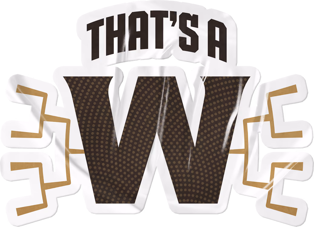 That's A W badge