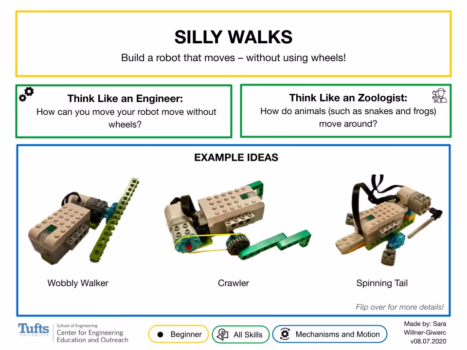 Robotics Playground activity placemat