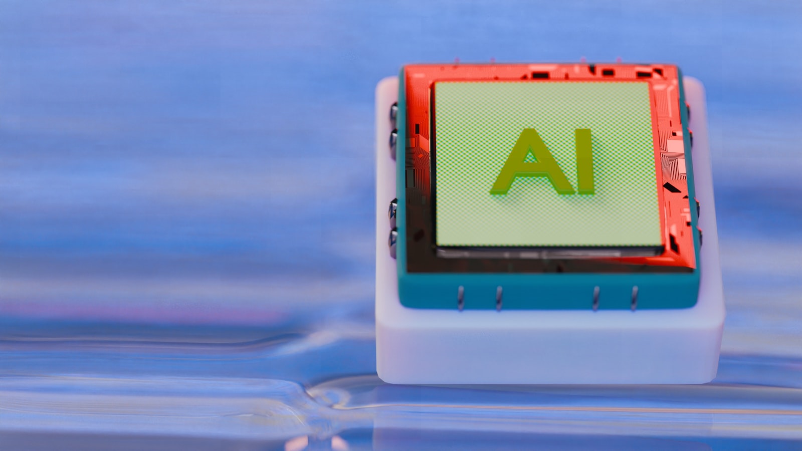 Abstract glowing AI microchip representing agentic process automation reasoning across connected enterprise systems