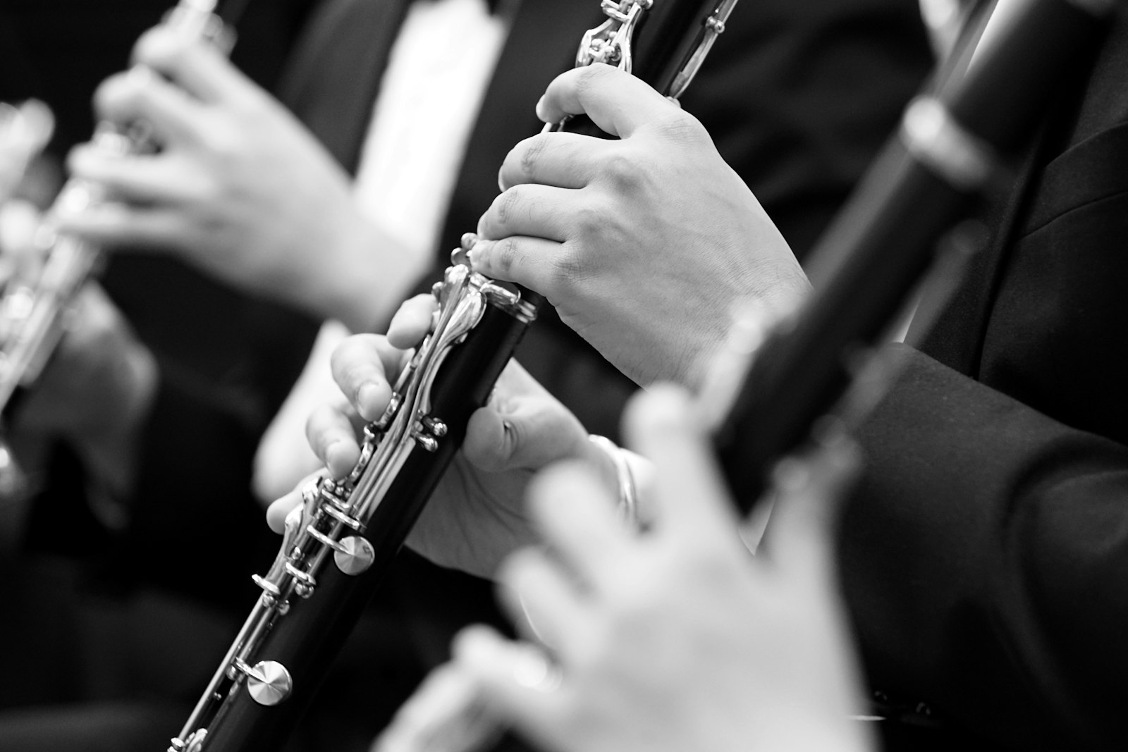 A wind symphony ensemble playing in coordination, a metaphor for specialized AI agents working together as one multi-agent system.