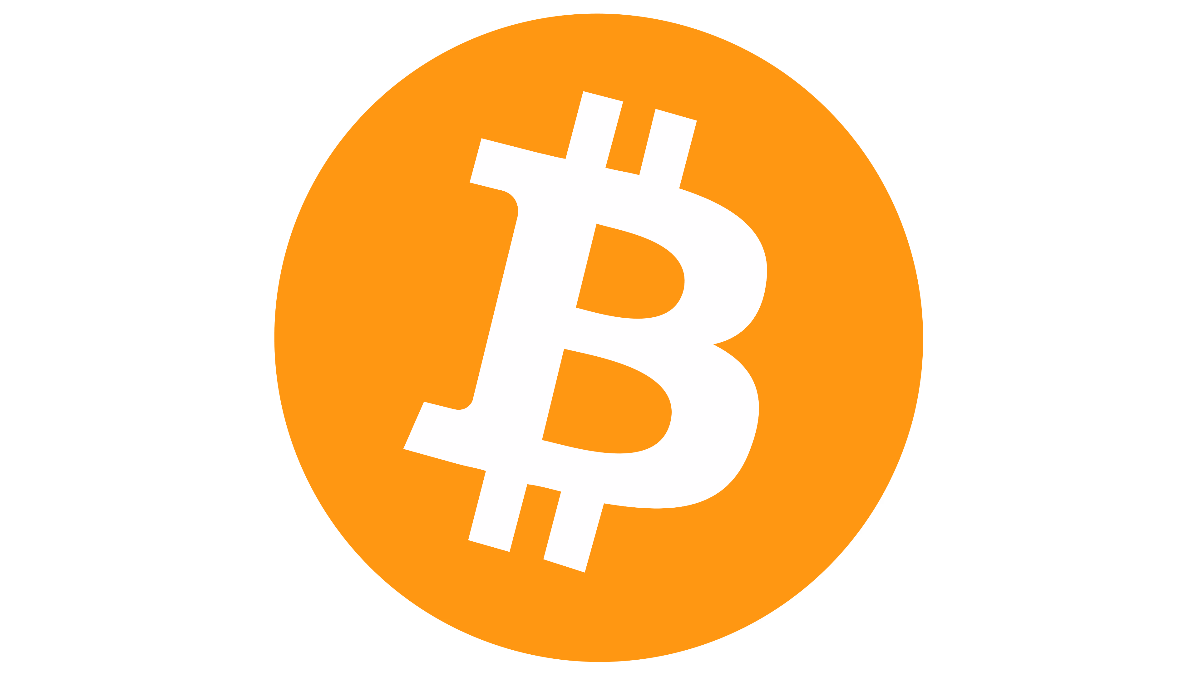 Logo Bitcoin orange blanc
