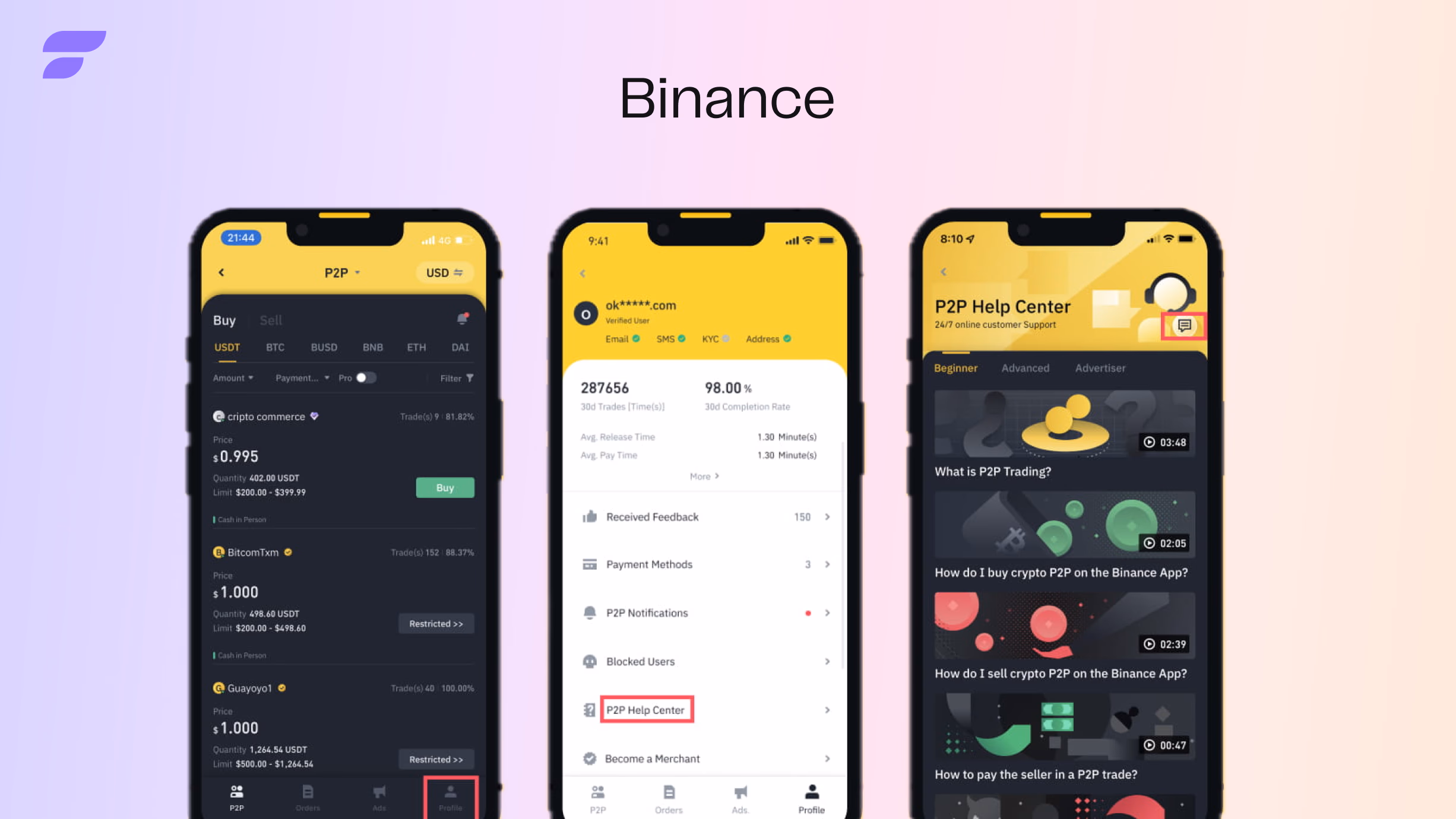 Binance application mobile crypto