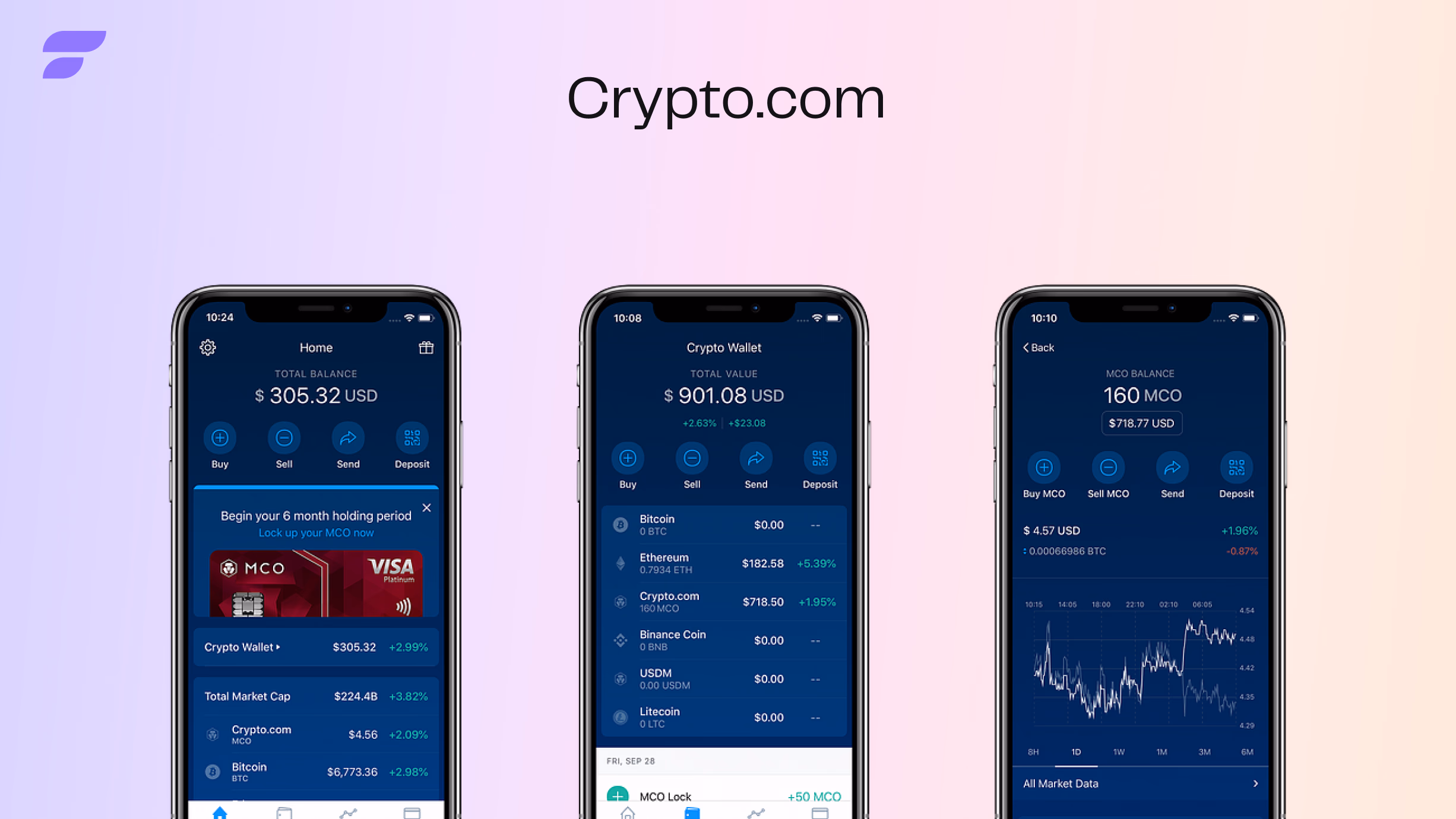 Application Crypto com portefeuilles