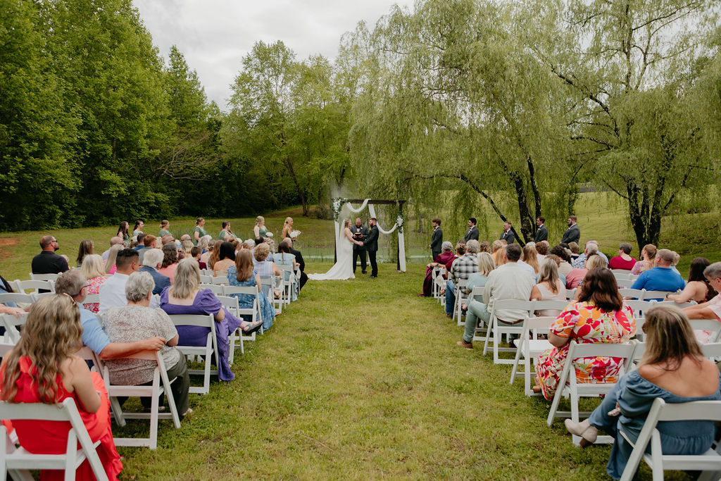 A smokey mountain wedding at Willow Ridge Special Event Center.