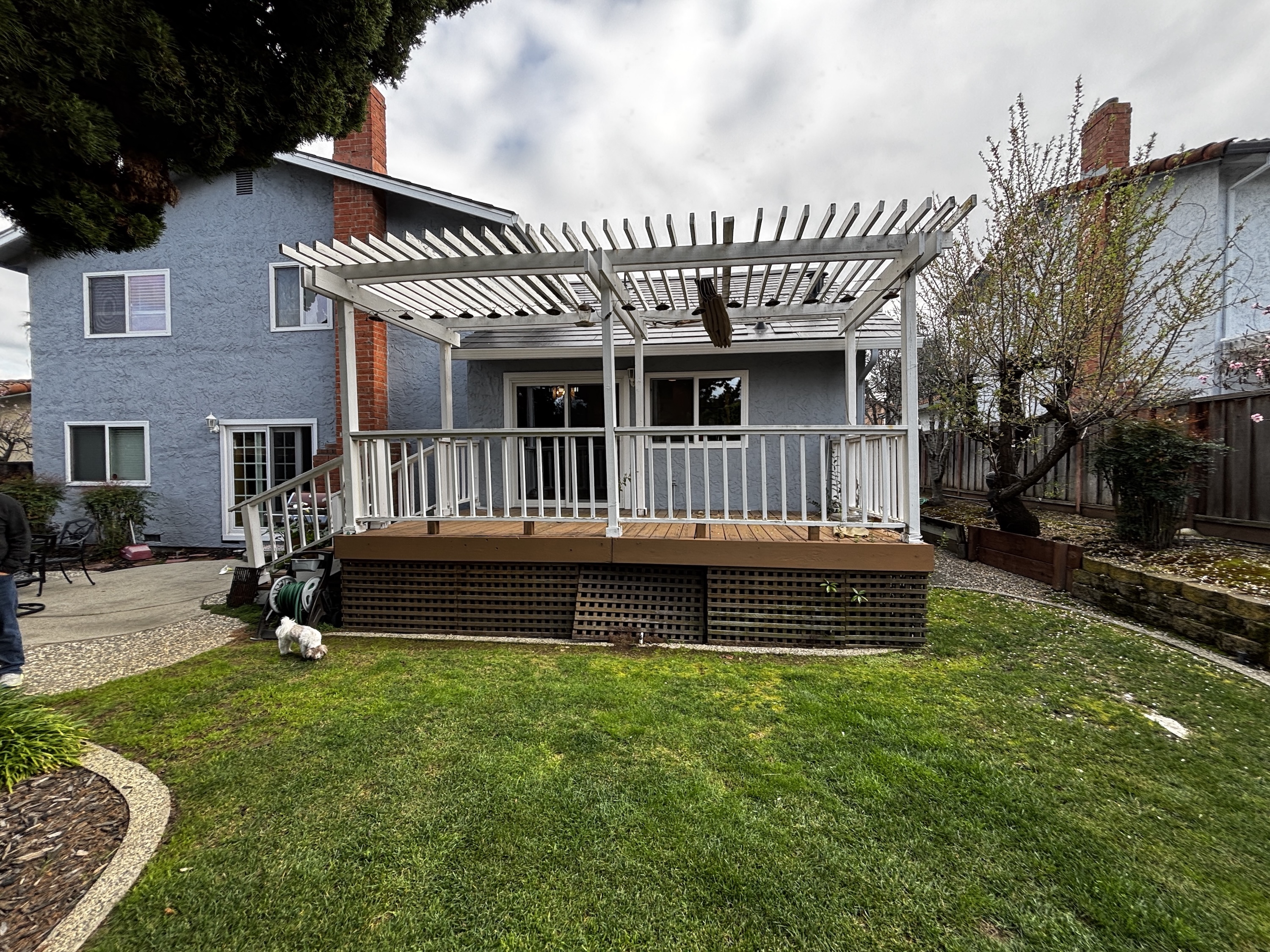 Current backyard with deck