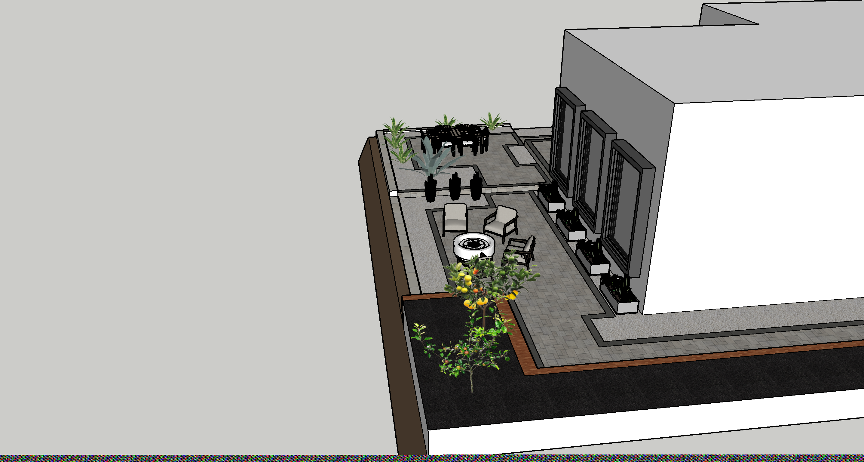 Rendering — Backyard perspective