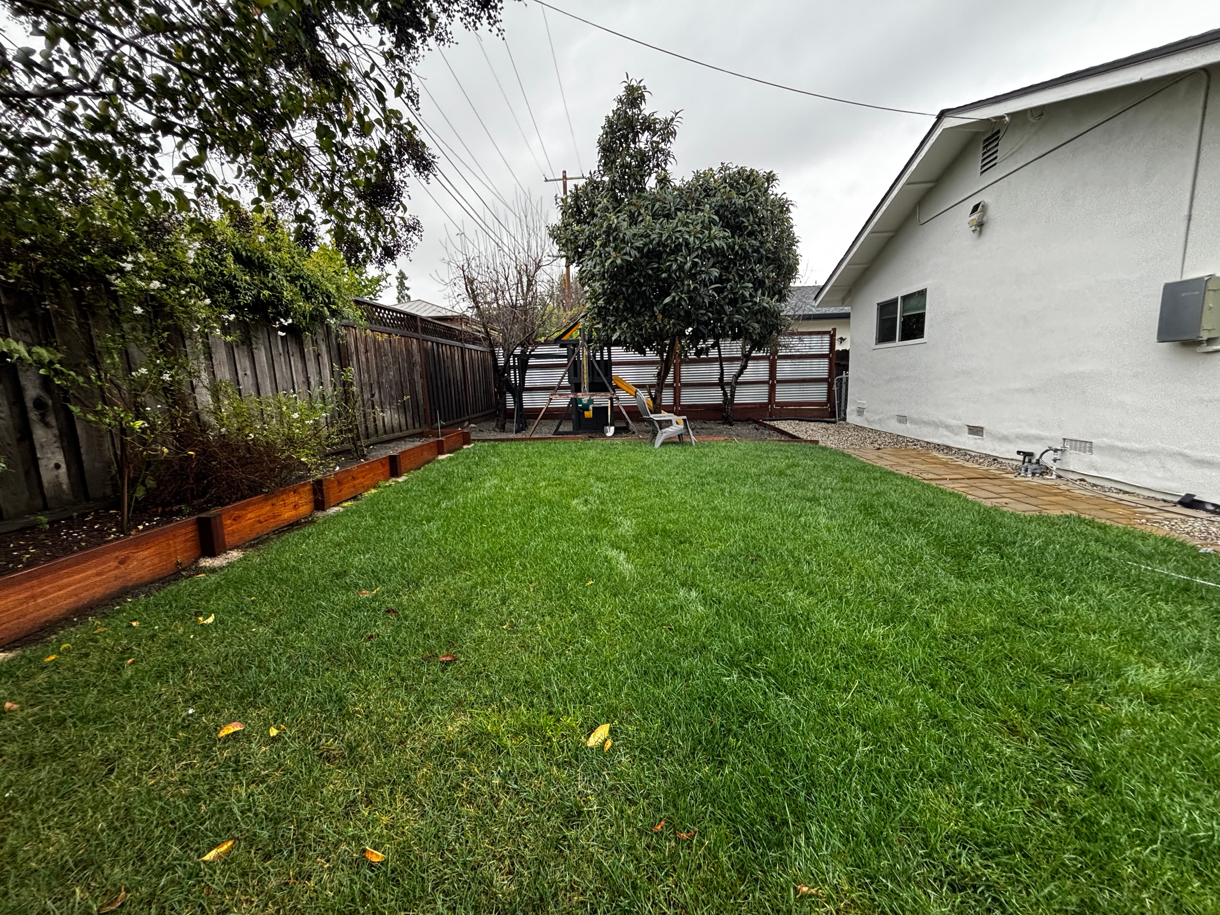 Current — Existing tan pavers and grass