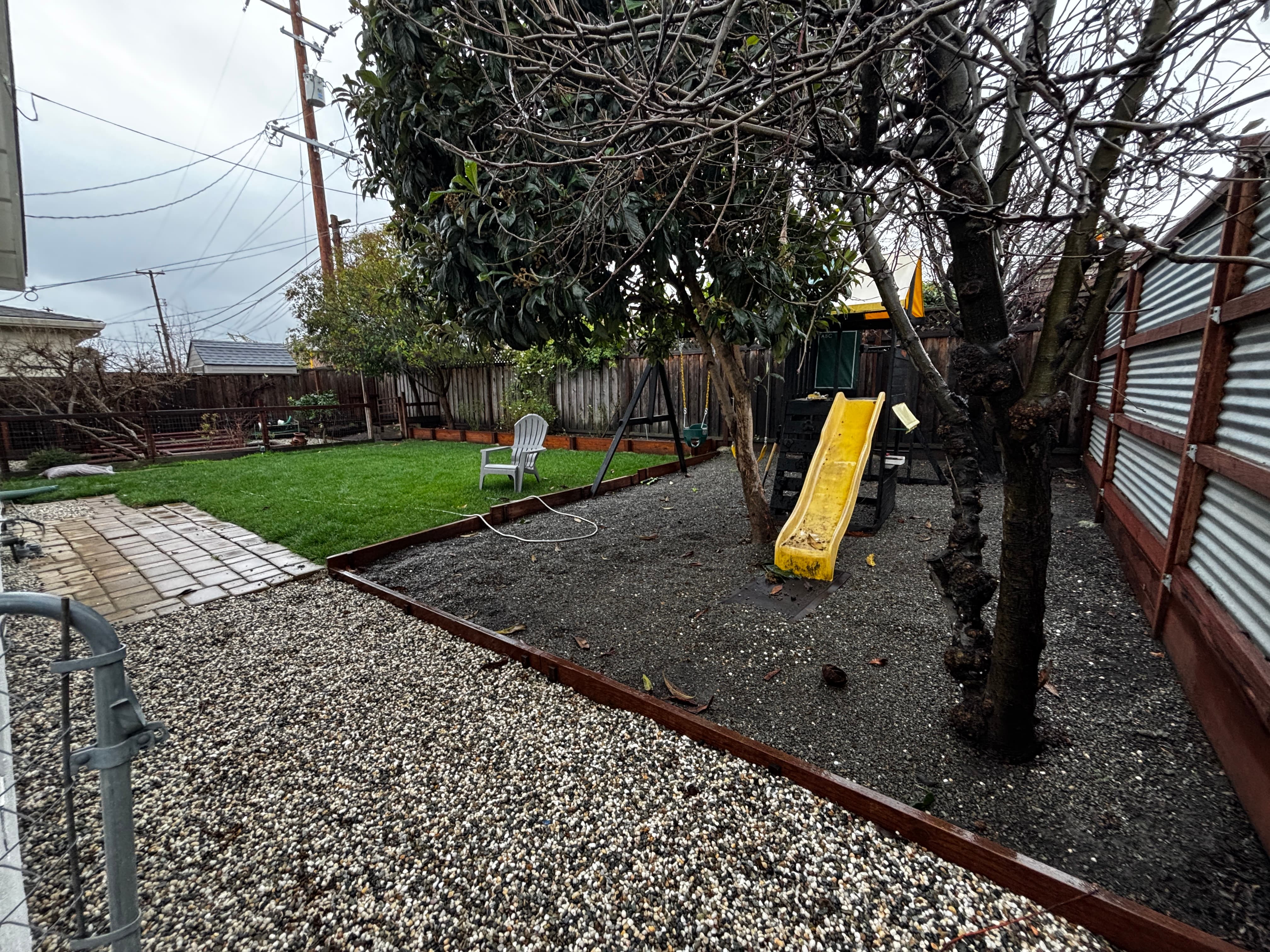 Current — Garden section and planter beds