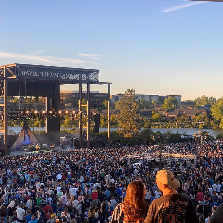 Aerial crowd shot at Tenacious D - one of the top social media posts of 2022